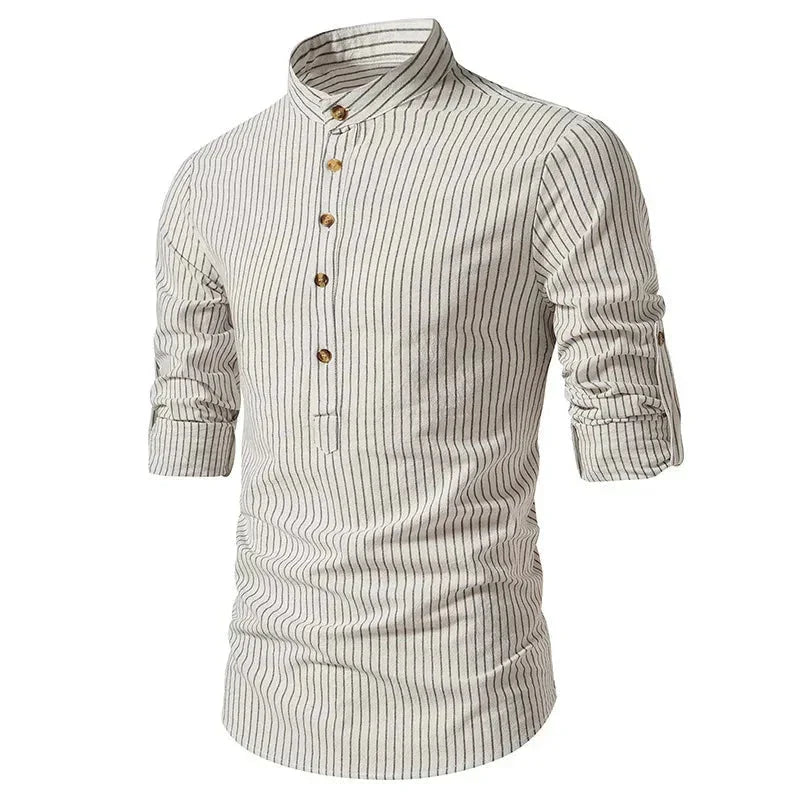 Camisa Masculina Gola Padre 100% Algodão CAMISA06 G2 Sr Alpha