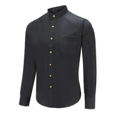 Camisa Social Masculina Gola Padre CAMISASOCICAL 001 Sr Alpha Preto P