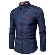 Camisa Masculina Manga Longa Casual CAMISA004 G2 Sr Alpha Azul Marinho PP 